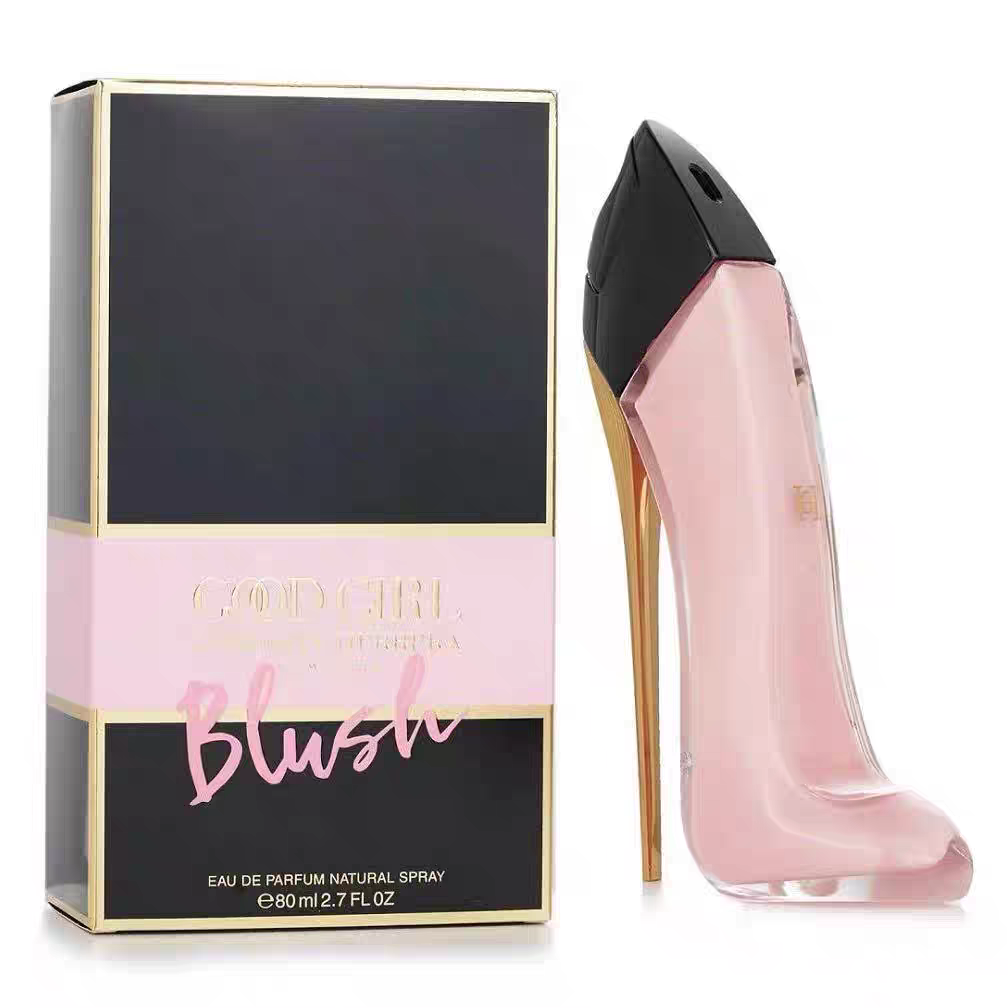 Heels - カロリーナ・エレラ グッドガール ブラッシュ 80ml EDP 女性用、象徴的なピンクのハイヒール型ボトル、フルーティー・フローラル・グルマンドの香り、長続きするフレグランス。