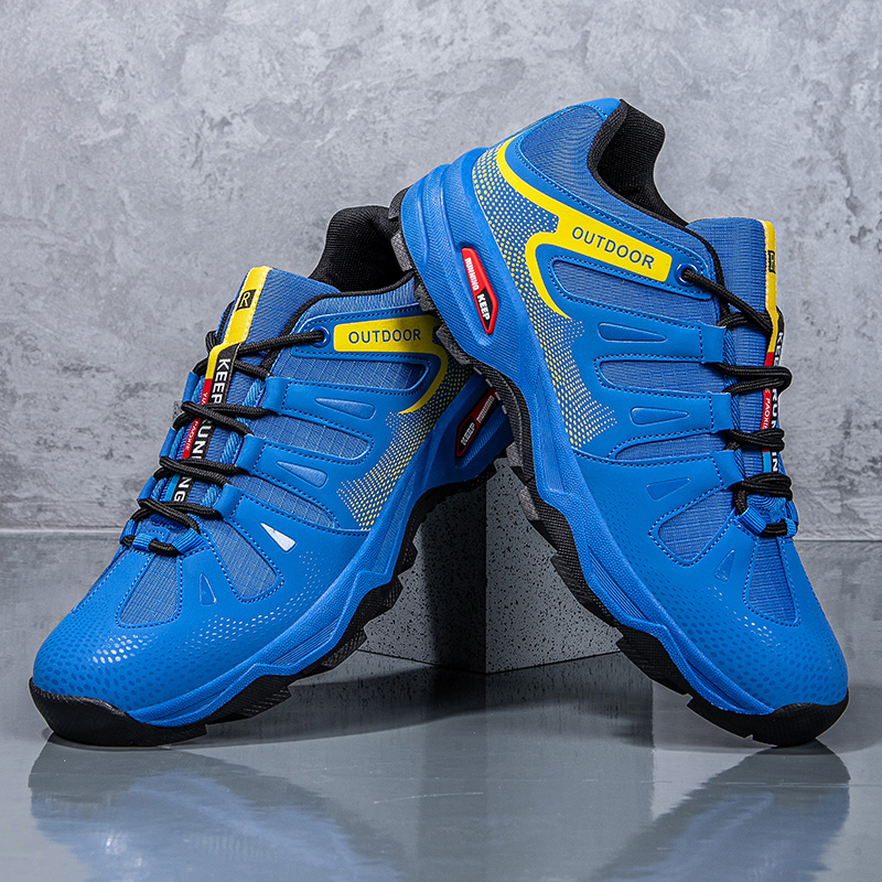 Anti Slip Trail Running Sneakers - メンズ滑り止めハイキングシューズ,レースアップクライミングスニーカー,トレッキング,アウトドアトレイル,ランニング,トレーニング,狩猟,戦術
