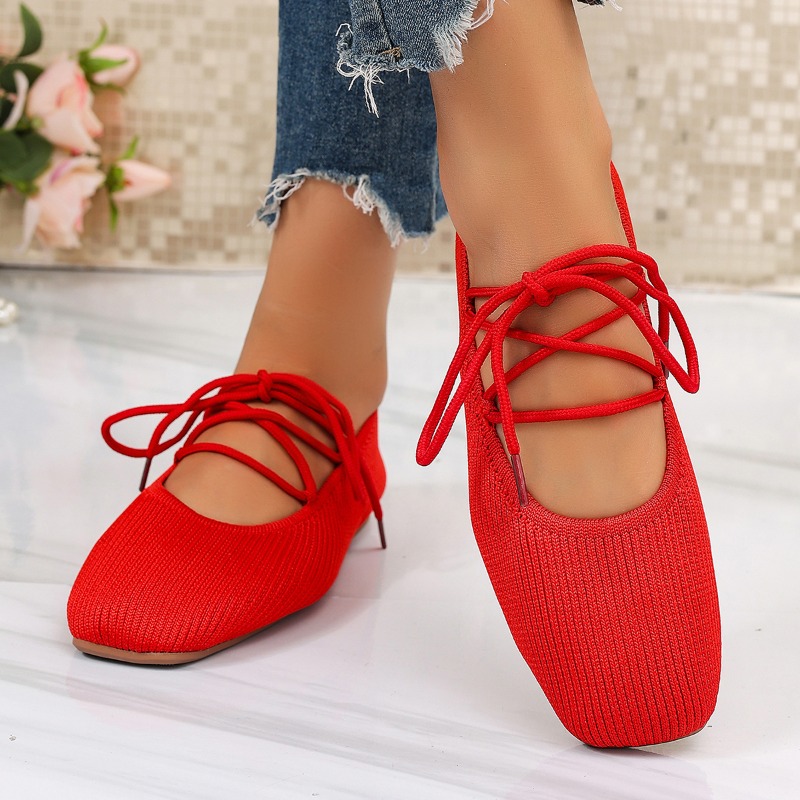 Women'S Shoes - フランス風フラットメリージェーンシューズ 2026夏新作 通気性抜群 軽量 バレエシューズ風 多用途