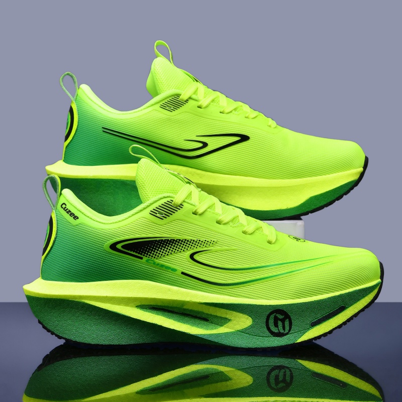 男性用ランニングシューズ カーボンボード マラソン専用 スポ - Breathable Mesh Athletic Shoes のレビューと価格