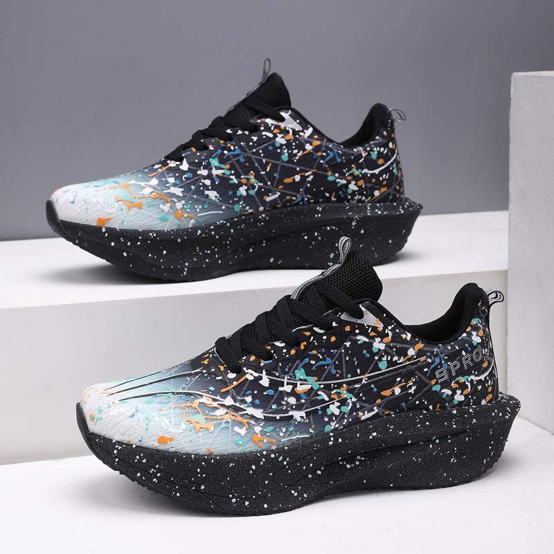 男性マラソンランニングシューズユニセックスカーボンボードスポ - Breathable Mesh Athletic Shoes のレビューと価格