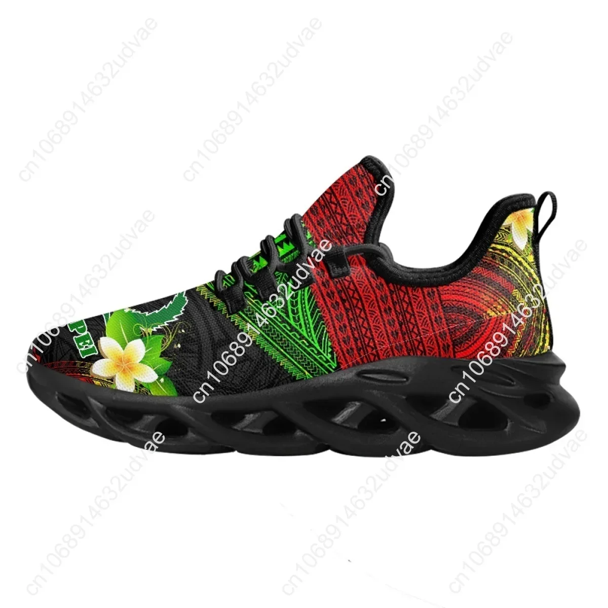 ポリネシアポンペイプルメリアデザインレディースクッションメッ - Running Shoes のレビューと価格