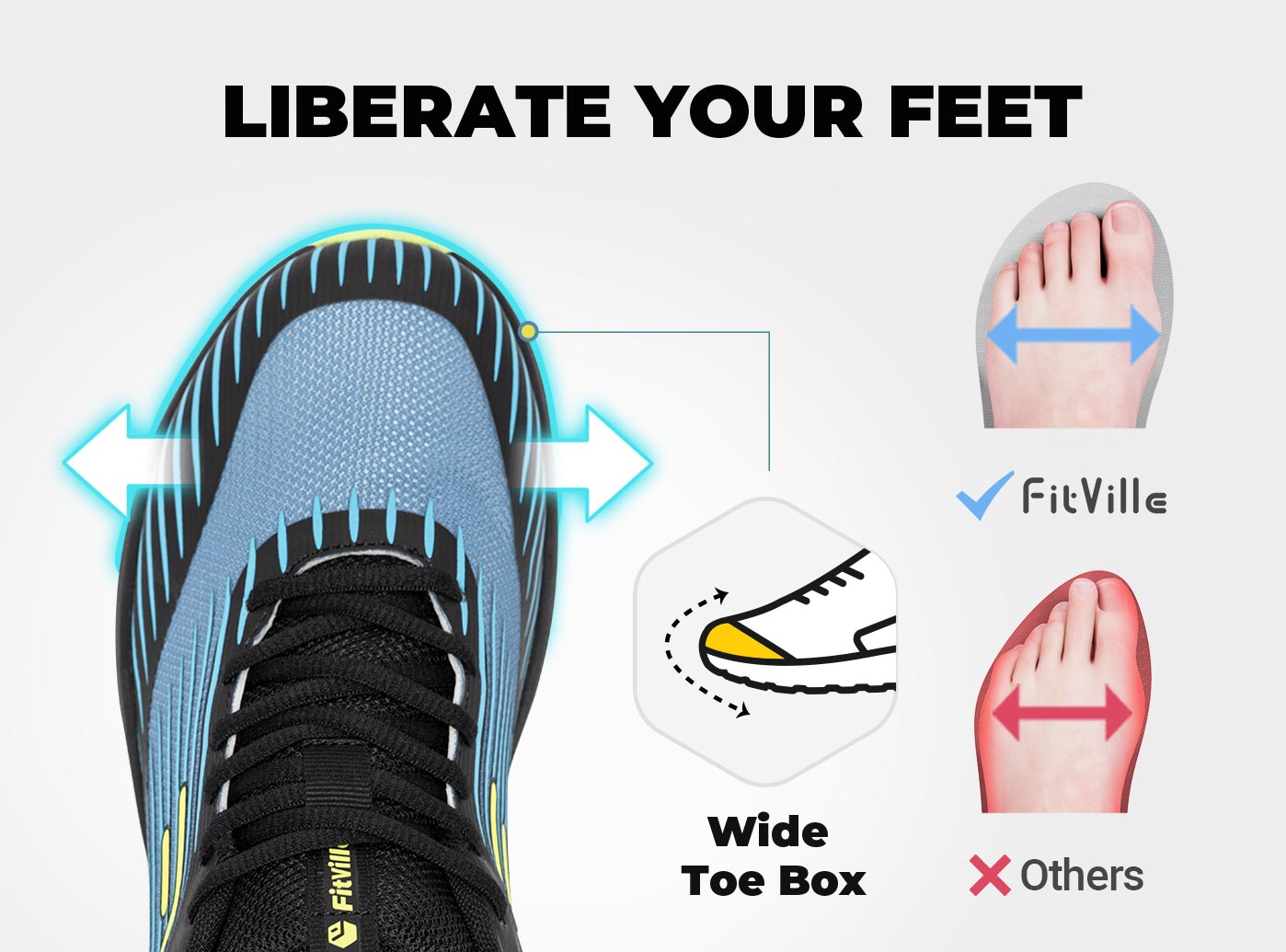FitVille メンズ トレイル ランニング シューズ ア - Breathable Mesh Athletic Shoes のレビューと価格