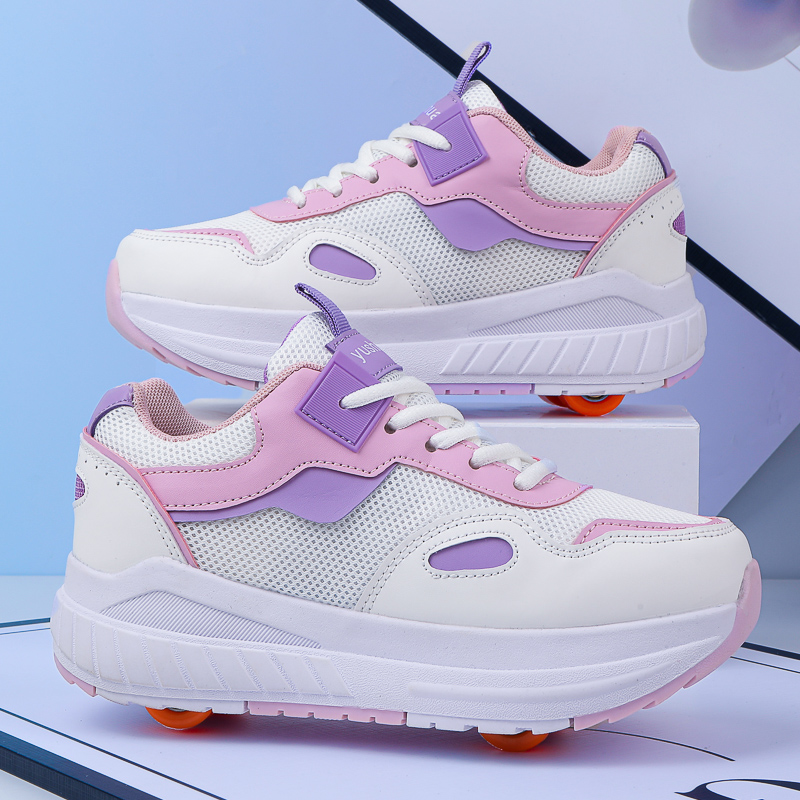 子供用ローラースケート、4輪、取り外し可能な車輪付きスニーカ - Sneakers のレビューと価格