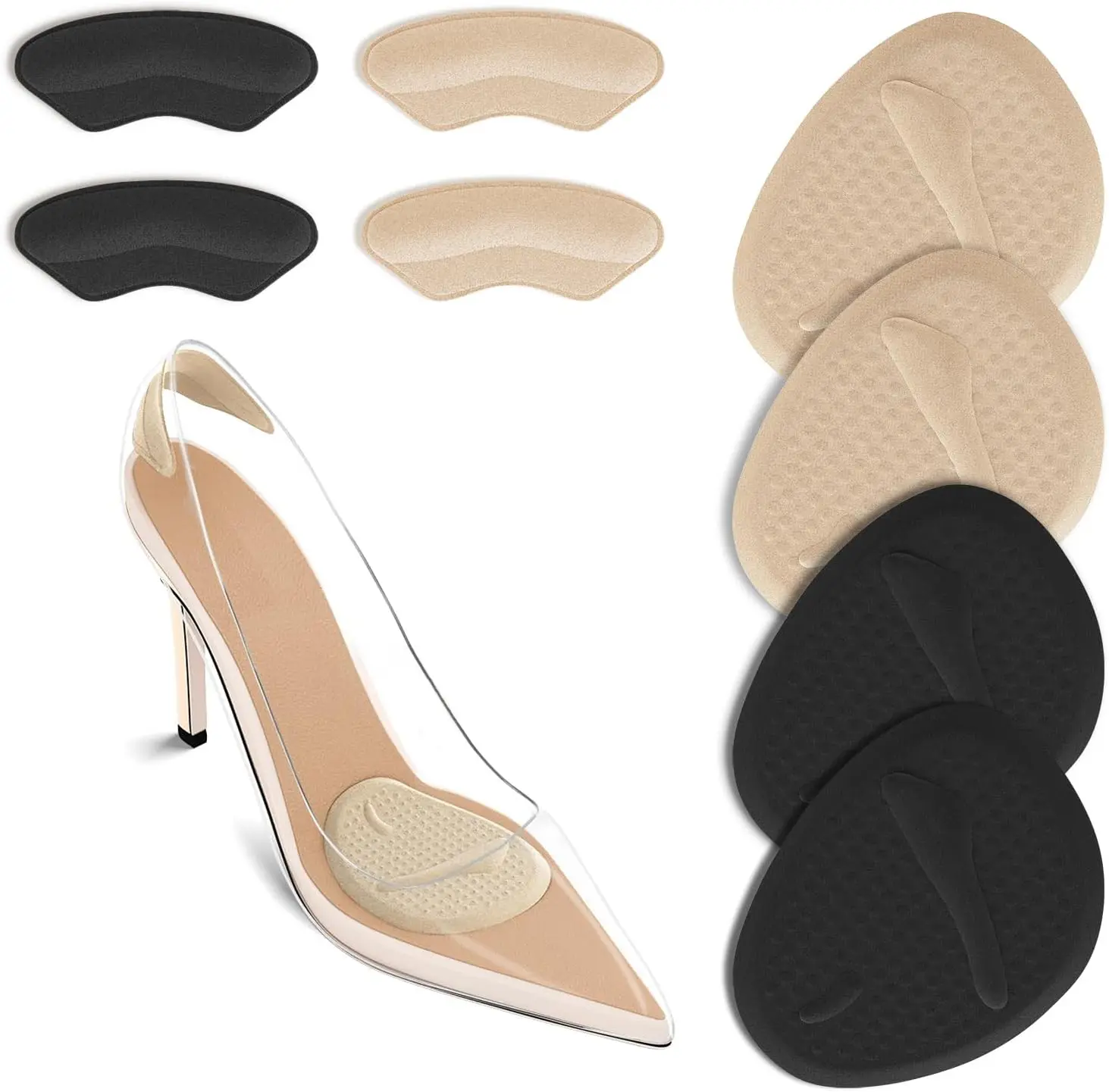2セットのヒールパッド、足裏クッション、中足骨パッド、女性用 - Heels のレビューと価格