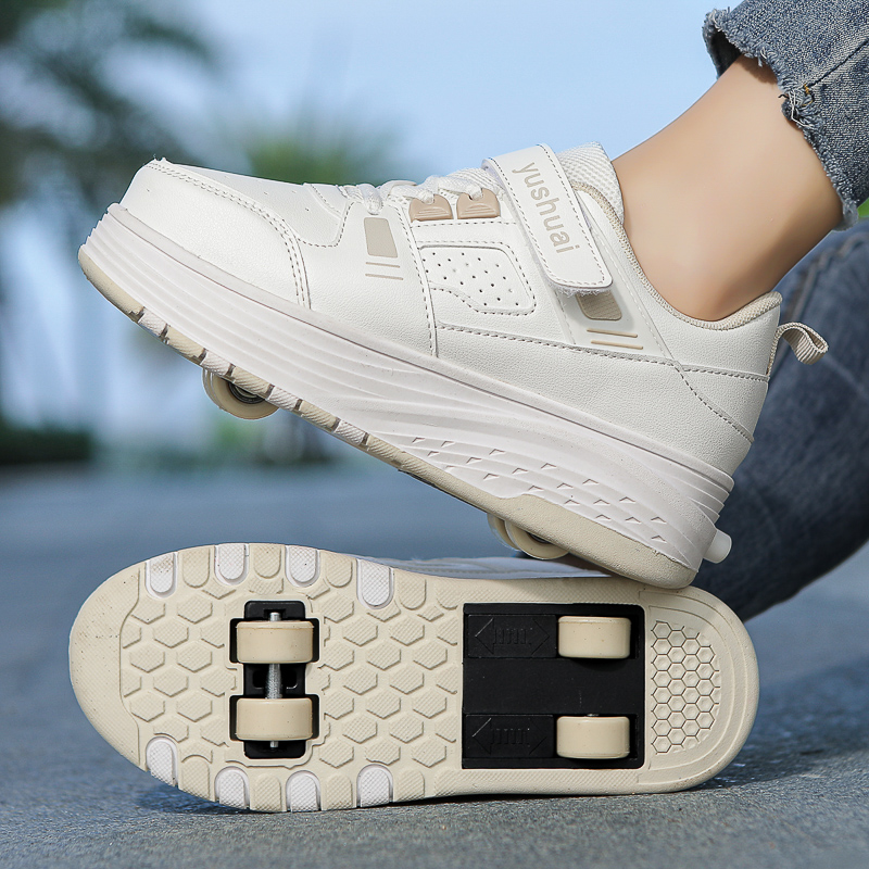 男の子向けの四輪ローラースケート、学生や子供向けの目立たない - Running Shoes のレビューと価格